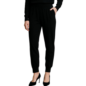 Stella McCartney Black Crepe Joggers Elastic Waistband Dress Pants Size 8